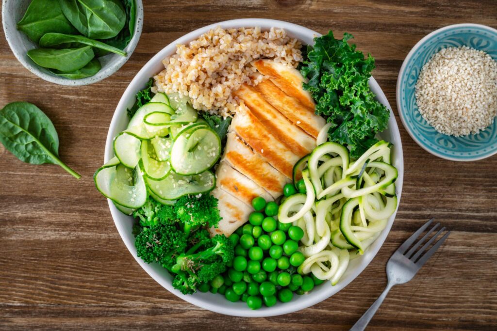 Healthy body lunch meal