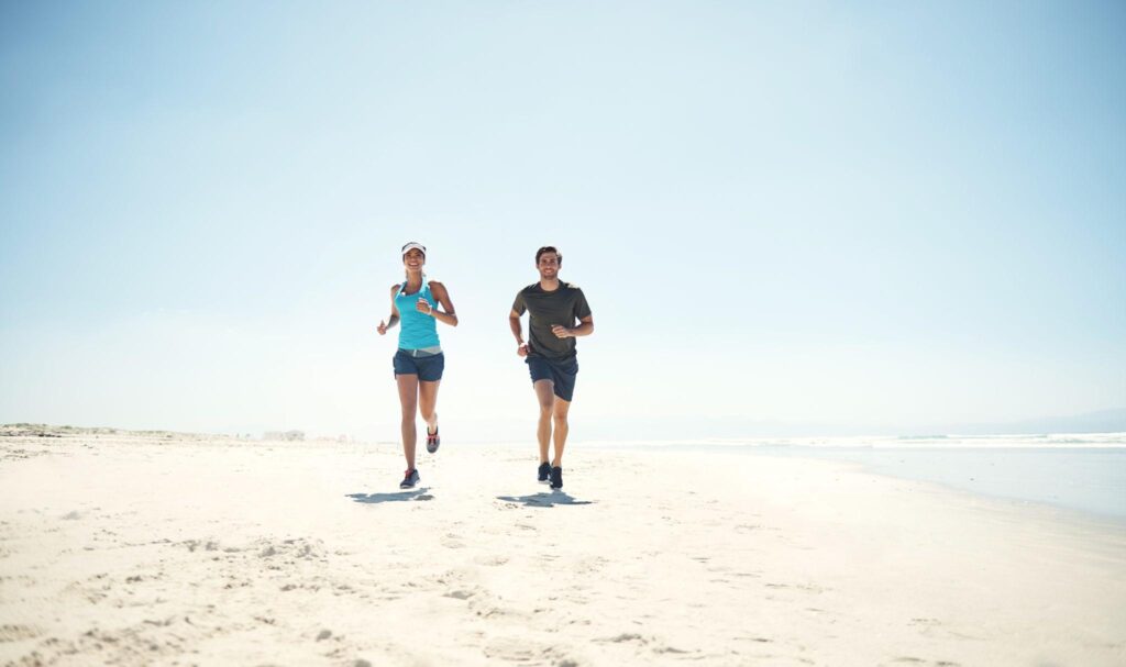Healthy lifestyle showing energy boost from clean eating